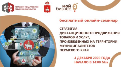Семинар «Стратегия дистанционного продвижения товаров и услуг, произведённых на территории муниципалитетов Пермского края»